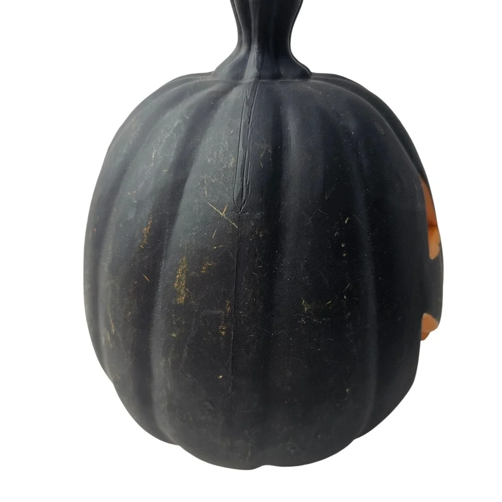 Black Halloween Pumpkin Decoration Light‎ Up Jack O Lantern Decor